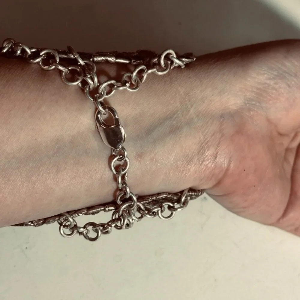 Floral Sterling Silver Cuff Bracelet Wide Art Nouveau 925 Kirk Stieff Repoussé